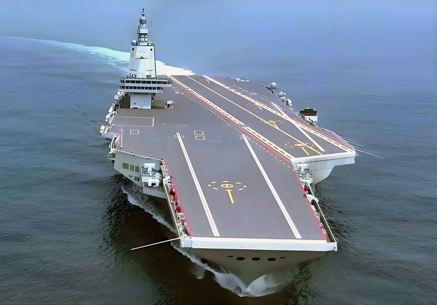 湾湾：电磁弹射航母即将服役！福建號現身釣魚台海域